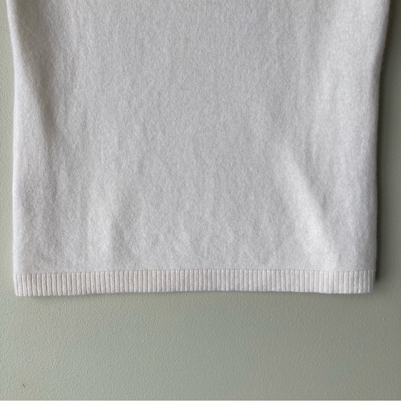 J. Crew Cashmere Sweater Short Sleeve Cream Color Women’s Small - Picture 6 of 8